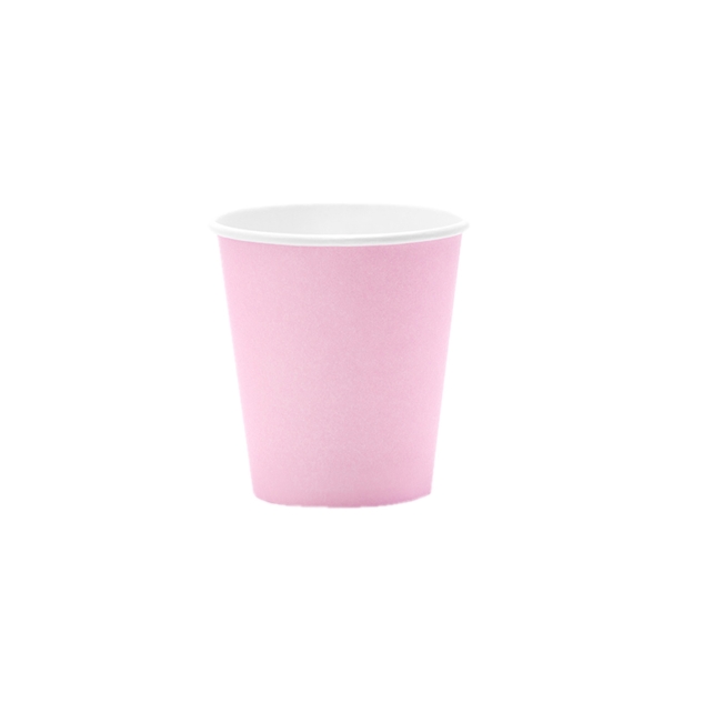 6 Pappbecher, pastellrosa 