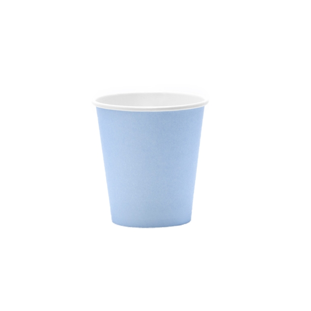 6 Pappbecher, pastellblau 