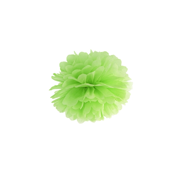 Pompom grün aus Seidenpapier, Ø 25cm 