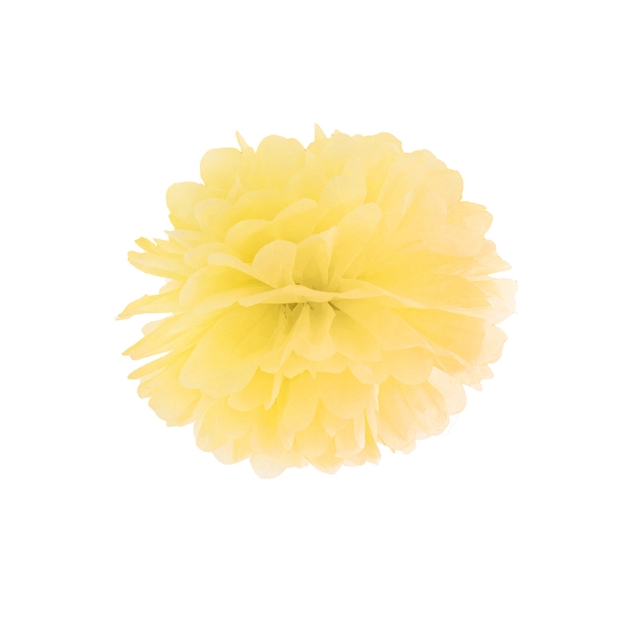 Pompom gelb aus Seidenpapier, Ø 35cm 