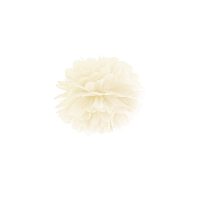 Pompom creme aus Seidenpapier, Ø 25cm 