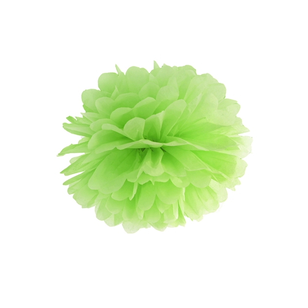 Pompom grün aus Seidenpapier, Ø 35cm 