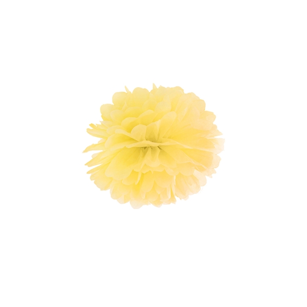 Pompom gelb aus Seidenpapier, Ø 25cm 