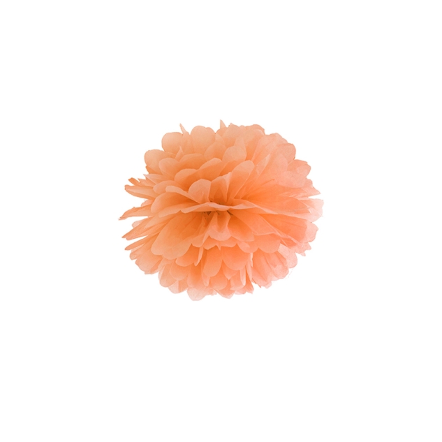 Pompom orange aus Seidenpapier, Ø 25cm 