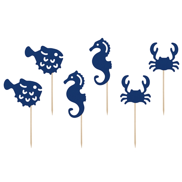 1 Maritimes Cupcake Topper Set Ahoi 