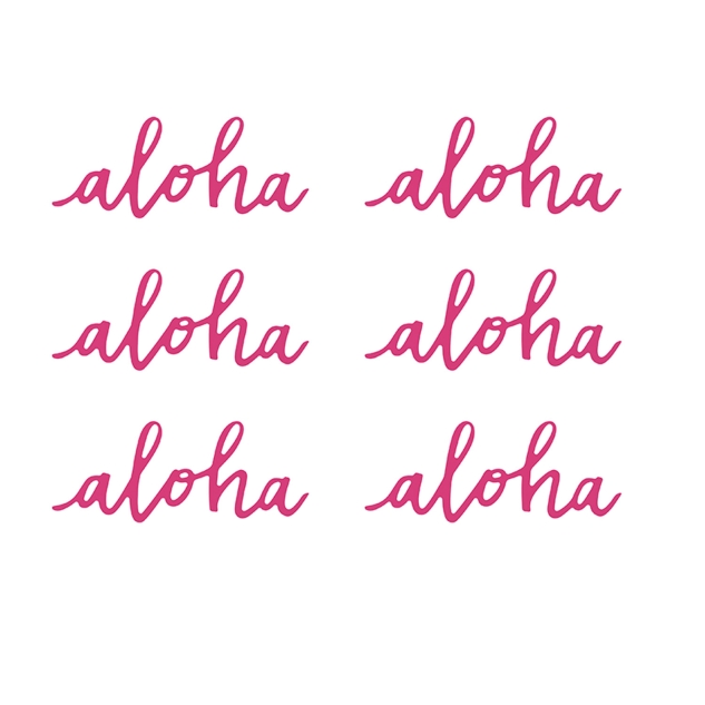 6 Aloha Papierdekorationen 