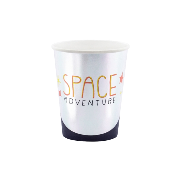 6 Pappbecher, Space Adventure, 200 ml | Weltall 