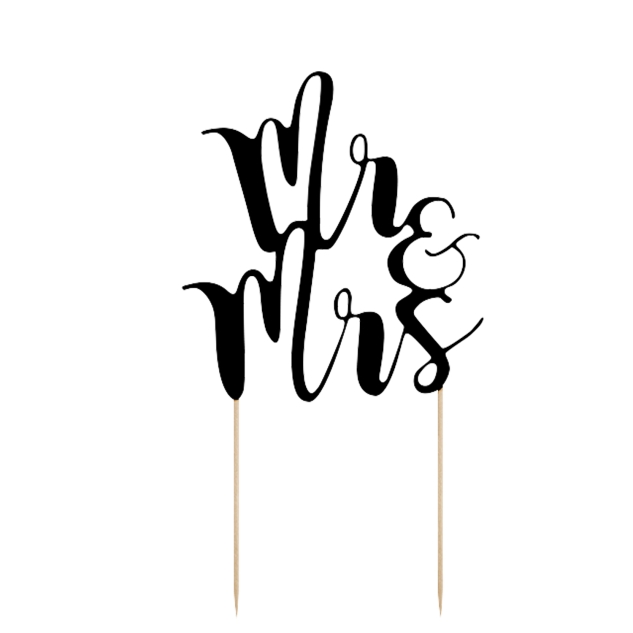 1 Hochzeit Cake Topper Mr. & Mrs. 