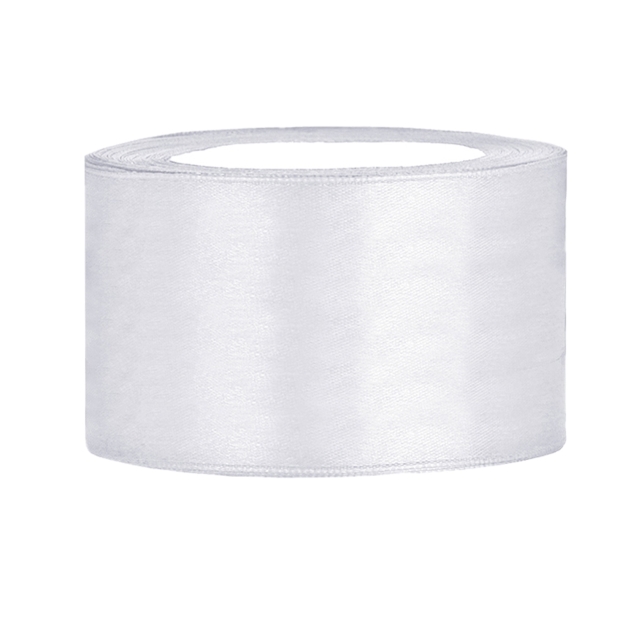 Satinband weiß, B:38 mm, L:25 m 