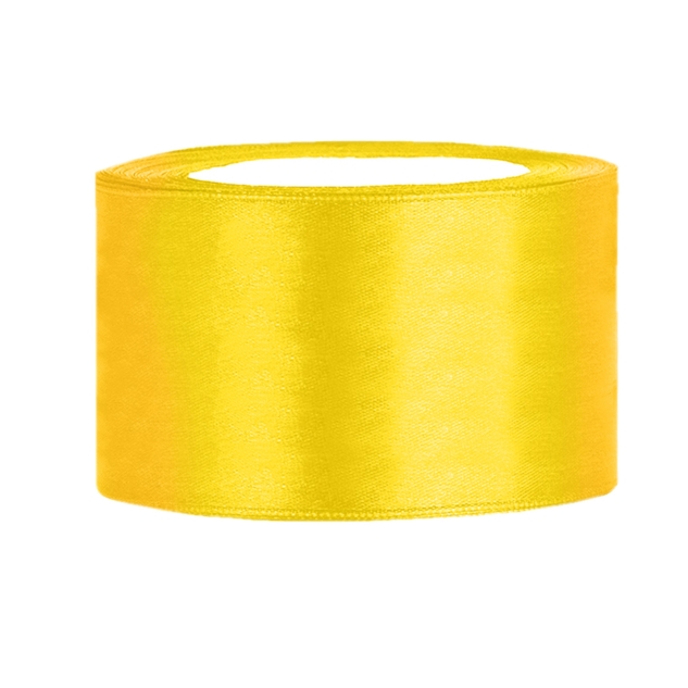 Satinband gelb B:38mm, L:25m 
