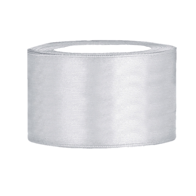 Satinband silber B:38mm, L:25m 