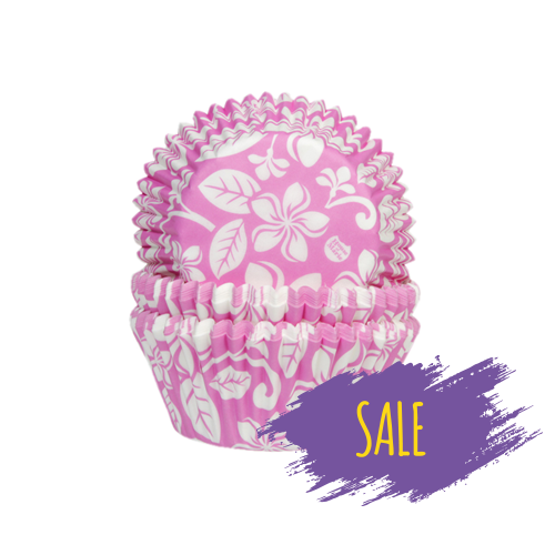 50 Muffinförmchen Hawaii Beach, pink 