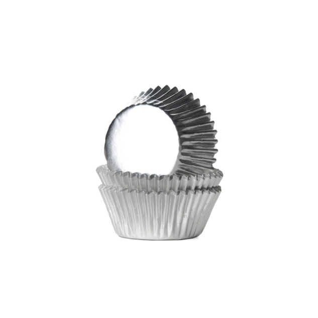 36 Mini Muffinförmchen, silber 