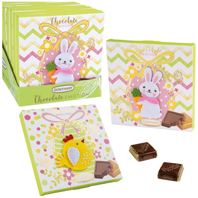 10 Stück Chocolate Emotion Geschenk zu Ostern, gemischt 