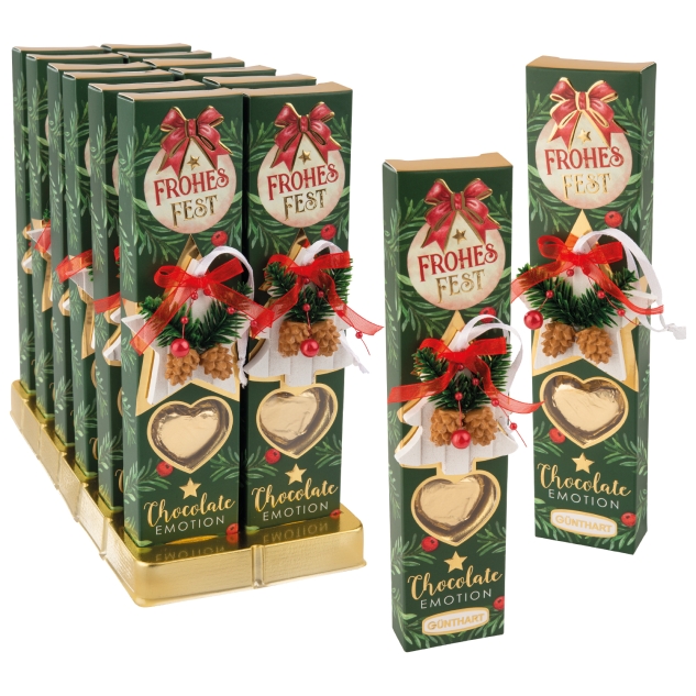 Günthart 12 Pralinenpräsente Weihnachten mit Anhänger 