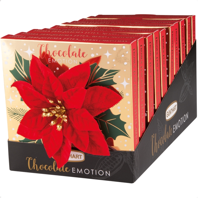 10 Stück Pralinenpräsent Weihnachtsstern 
