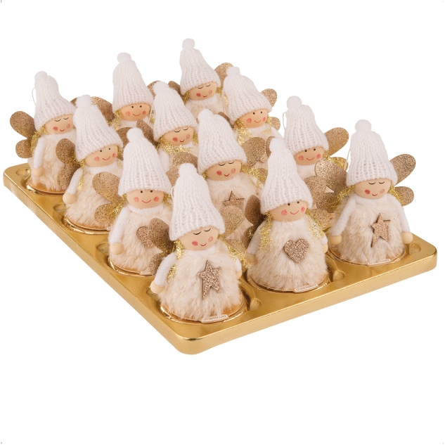 12 Stück Engel auf Pralinentaler 