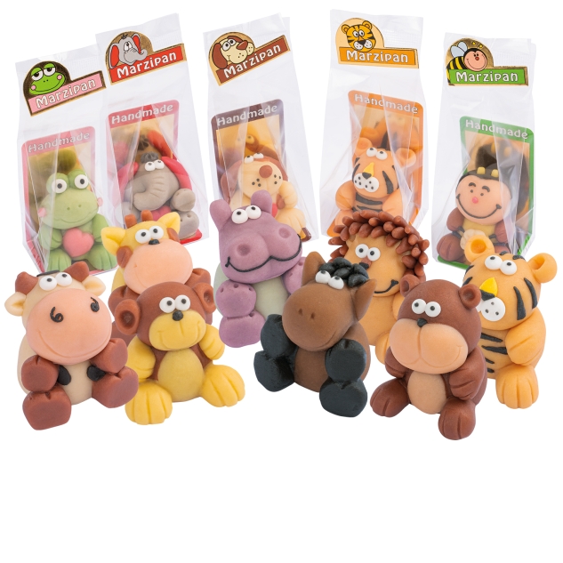 Günthart 12 kleine Tiere aus Marzipan 