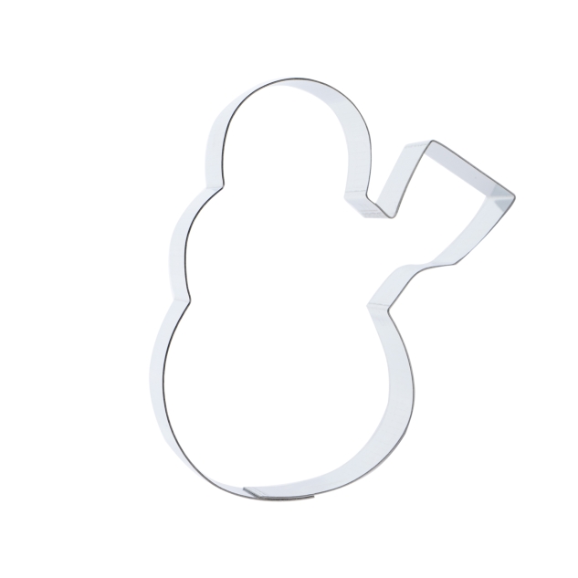 1 Keks - Ausstecher Schneemann mit Besen 