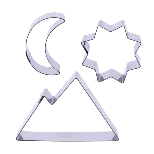 1 Keksausstecher Set Berge / Sonne / Mond - Inka Symbole 
