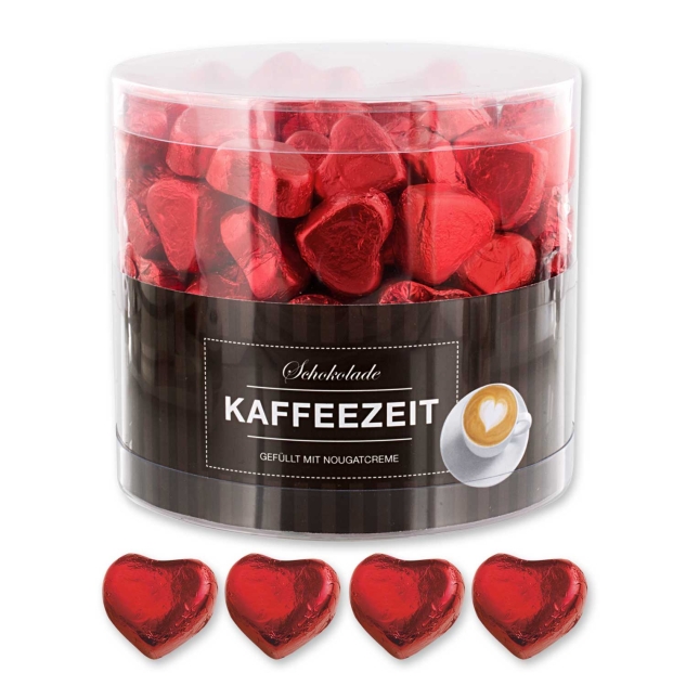 Günthart 150 rote Herzen aus Schokolade | Kaffeezeit | 