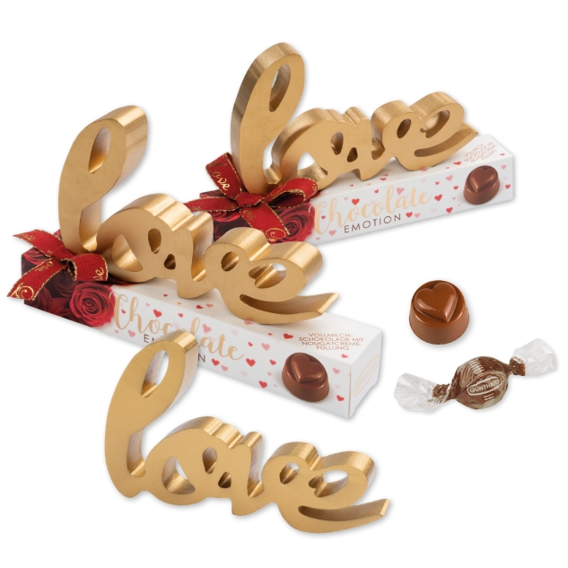 Günthart 10 Schriftzüge Love auf Pralinenbox 