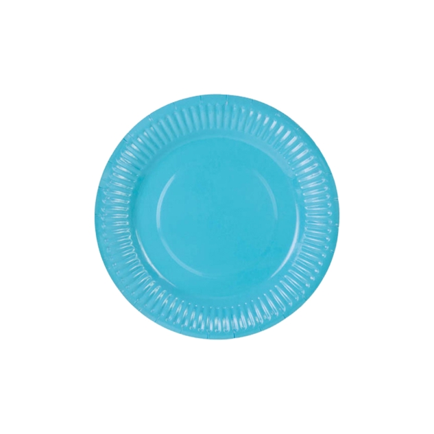 6 Pappteller, blau 