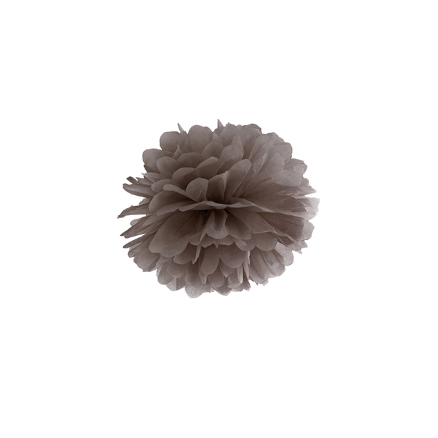 Pompom braun aus Seidenpapier, Ø 25cm 