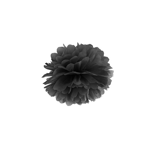 Pompom schwarz aus Seidenpapier, Ø 25cm 