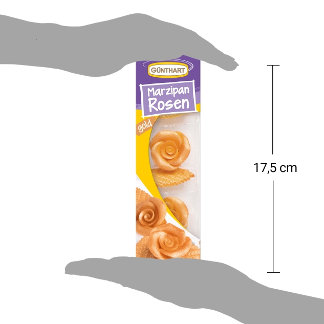 BackDecor Marzipan Rosen und Blätter, gold 