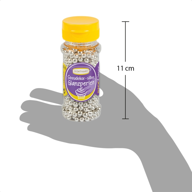 BackDecor Streudekor Glanz-Perlen Silber, 65g 