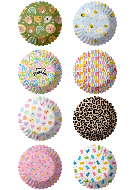 BackDecor 2 x 8 Stück Muffinförmchen verschiedene Papierförmchen für Cupcakes Muffins und Gebäck 