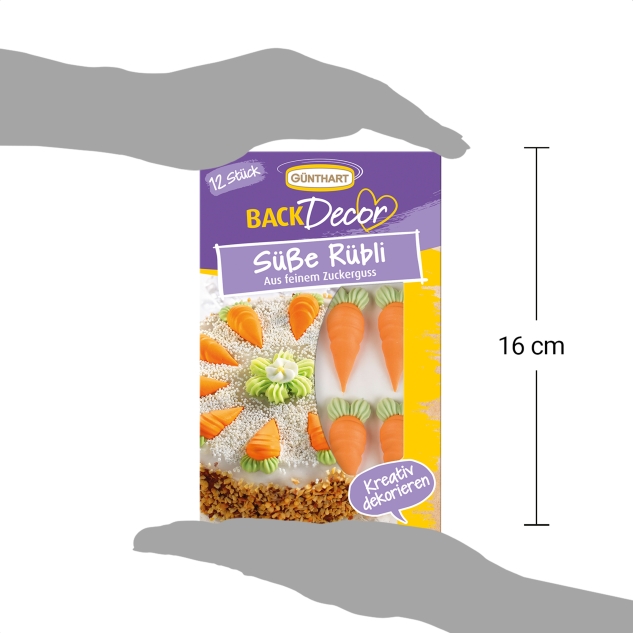 BackDecor 12 Rübli aus Zucker 