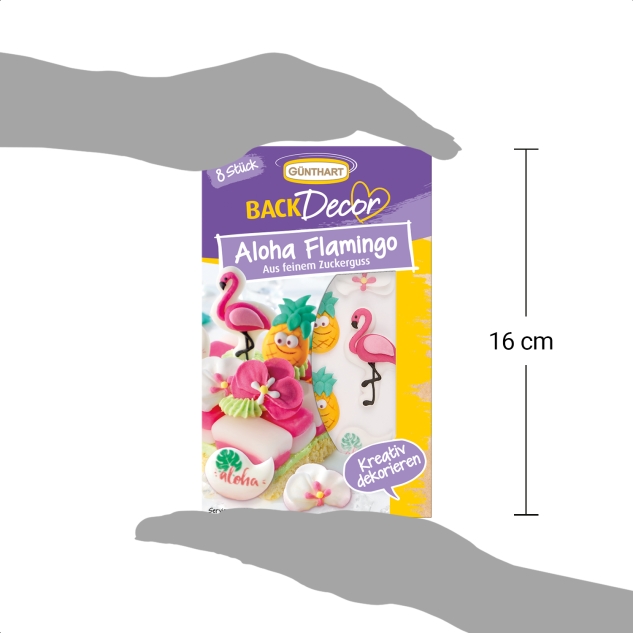 BackDecor 8 Aloha Flamingos aus Zucker 