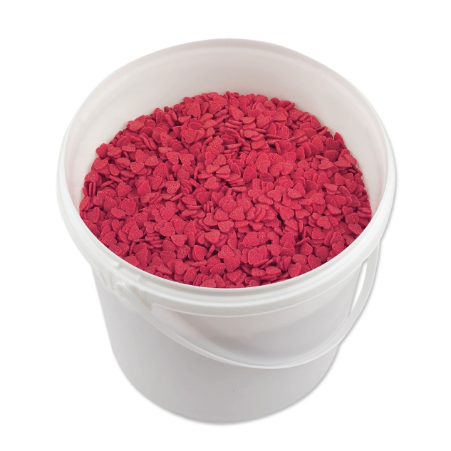 1 Stück Streudekor Zuckerherzen rot 1,5 kg 