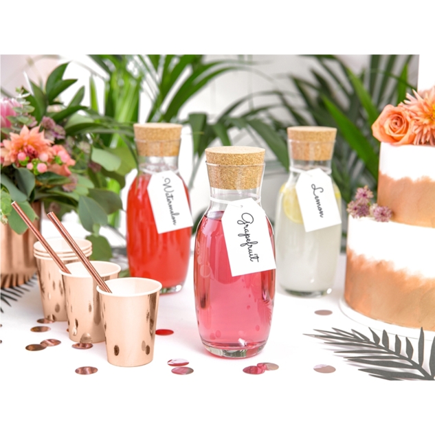 6 Pappbecher in rosegold, glänzend, 220ml 