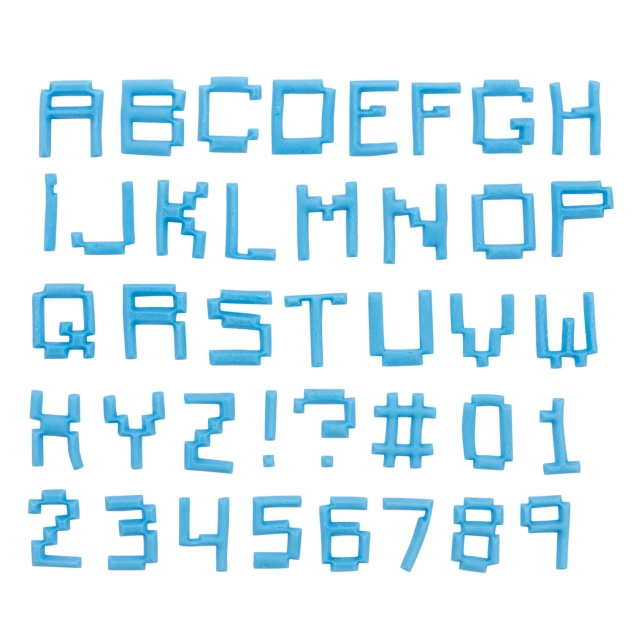 FMM Ausstecher Buchstaben und Zahlen - Pixel 