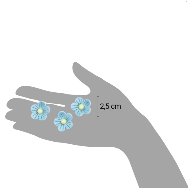 Günthart 24 Blumen hellblau aus Zucker 