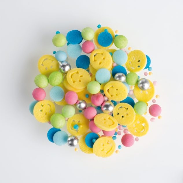 Günthart 1 Stück Streudekor Happy-Mix 600 gr bunte Zuckerstreusel zum Dekorieren 