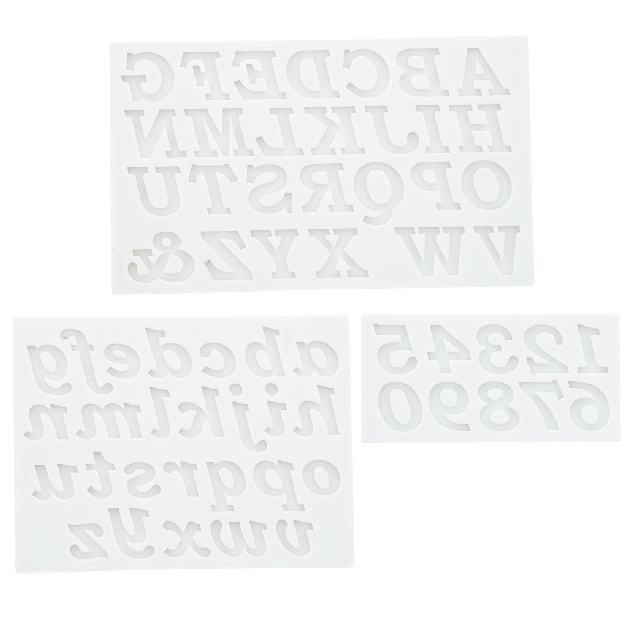 Alphabet und Zahlen | Fondantform aus Silikon 