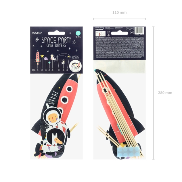 1 Cake Topper Set Weltall | Weltraum 