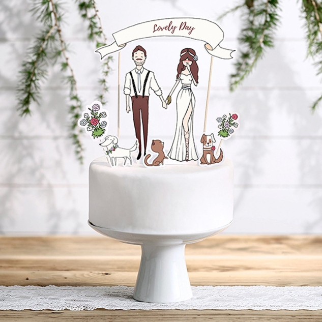 Cake Topper Lovely Day/ Schöner Tag 
