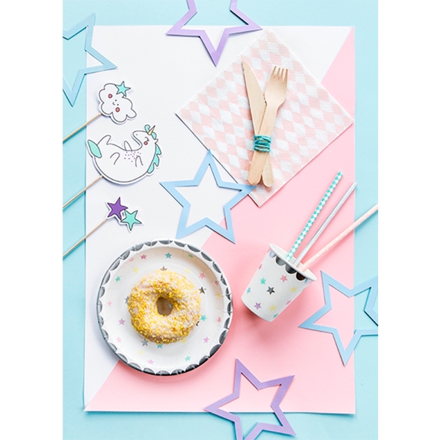 1 Cake Topper Set Einhorn 