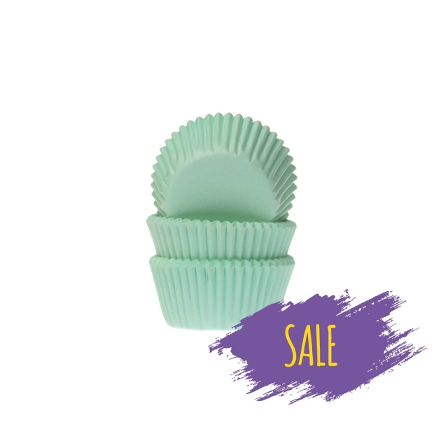 60 Mini Muffinförmchen, mintgrün 