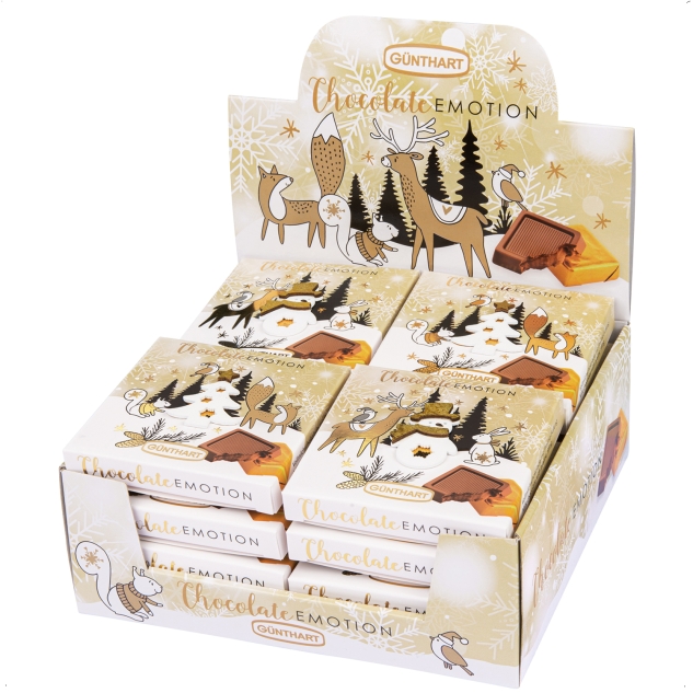 Günthart 16 Stück Pralinen Wintergeschenk mit verschiedene Motiven 