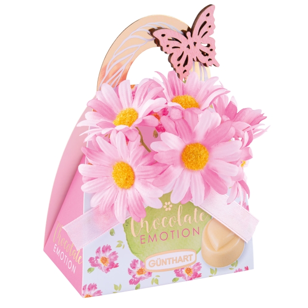 Günthart 16 Stück Pralinentäschchen Blumenstrauch mit Schmetterling 