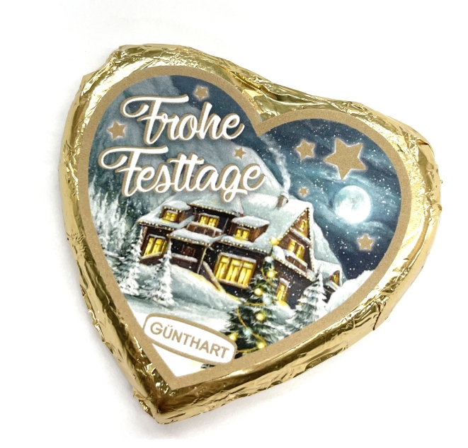 Günthart 8 Pralinenherzen groß Weihnachten 
