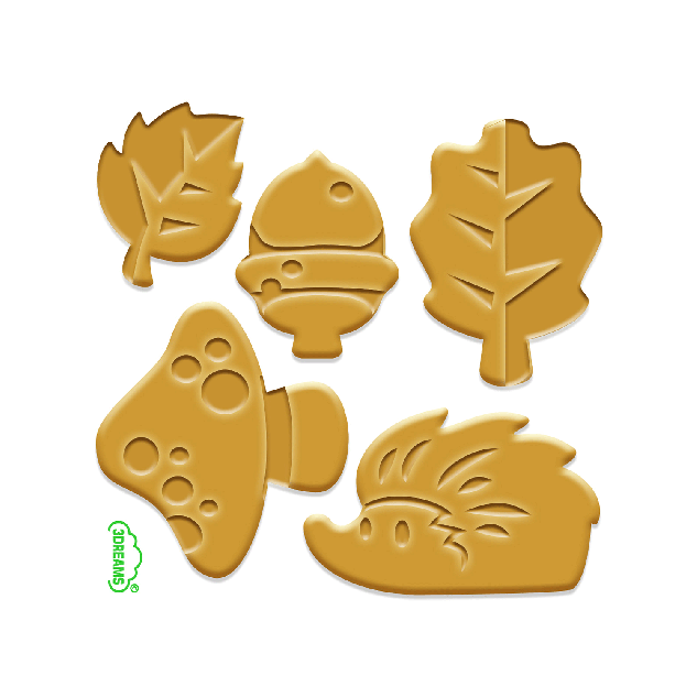 3D Keksausstecher Set Herbst Igel 