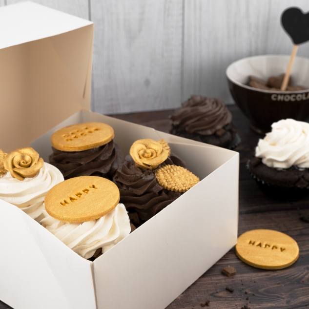4er Cupcakebox, weiß 