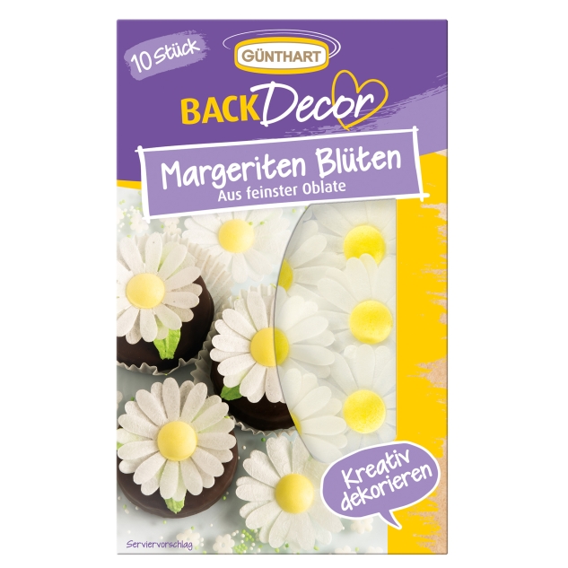 Oblaten SET mit 8 Rosen Blüten und 10 Margeriten Blüten aus Oblate 